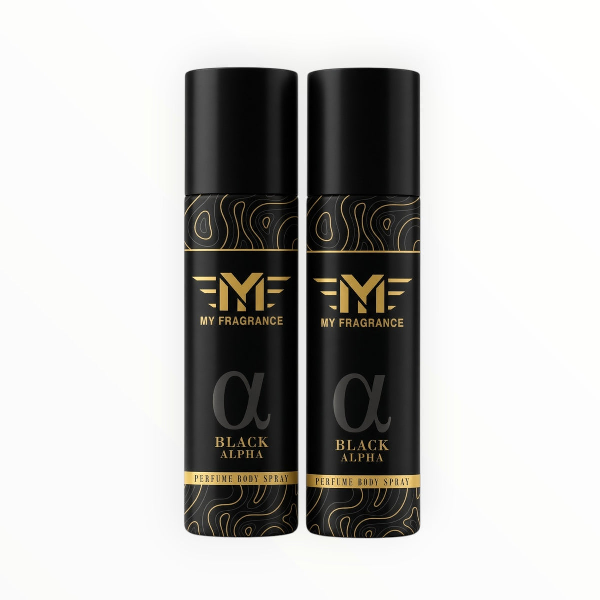 My Fragrance Black Alpha Deo Body Spray | 24h Long Lasting Freshness, No Gas, Bold 115ml Each Deodorant Spray - For Men