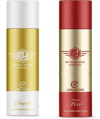 Original Impulse and Fire Set For Unisex 165ml Each | Deodorant Spray - (330 Ml, Pack Of 2) - MY FRAGRANCE COMPANY
