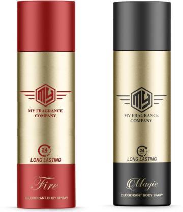 Original Fire and Magic Deodorant Set For Men 165ml Each | Deodorant Spray - For Men (165 Ml, Pack Of 2) - MY FRAGRANCE COMPANY