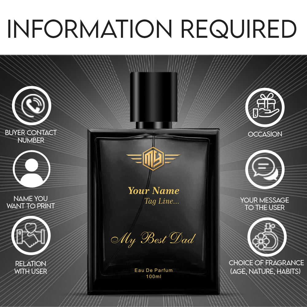 Luxury Customised Handcrafted Men's Perfume for your Best Dad - 100 Ml - MY FRAGRANCE COMPANY
