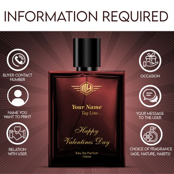 Luxury Customised Handcrafted Perfume 100 Ml - Valentines Day Gift | Unisex Perfume - MY FRAGRANCE COMPANY