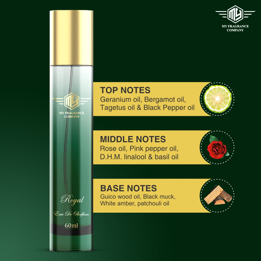Luxury Fragrant Perfume For Men | (60 ML, Royal) - MY FRAGRANCE COMPANY