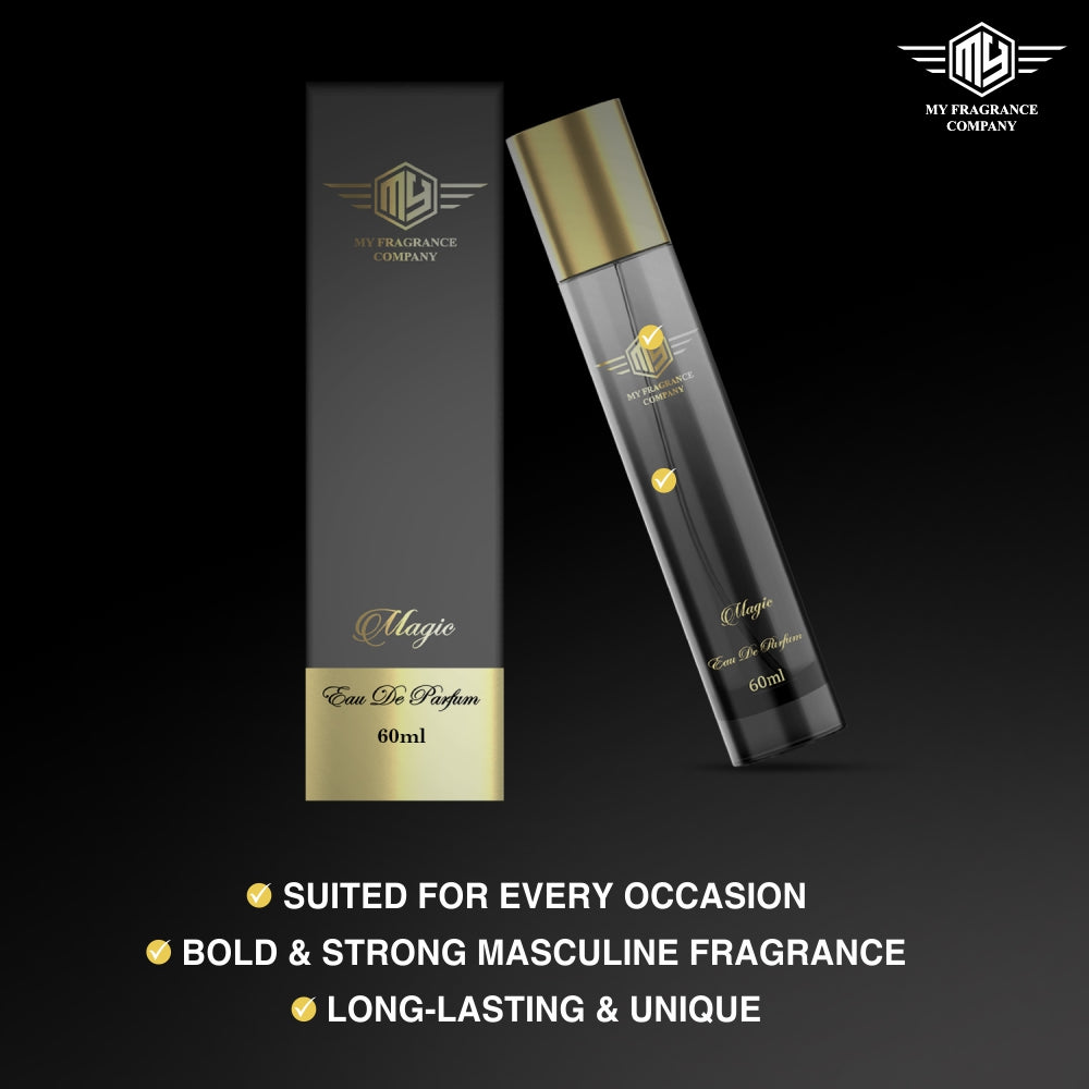 Luxury Fragrant Perfume For Men| Long-Lasting Fresh And Soothing Fragrance | (60 ML, Magic) - MY FRAGRANCE COMPANY