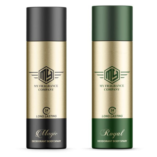 Fresh Deodorant Magic-Royal Set For Men & Women (165ml Each, Combo Of 2) - MY FRAGRANCE COMPANY