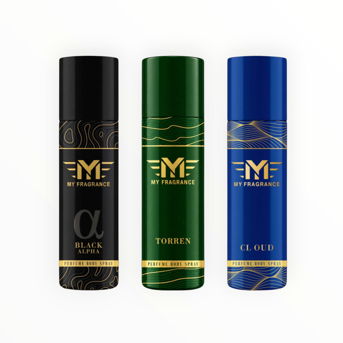My Fragrance Perfume Body Spray Combo Pack of 3 | Black Alpha, CL OUD & Torren | Long Lasting Premium Body Spray | Flat 50% OFF