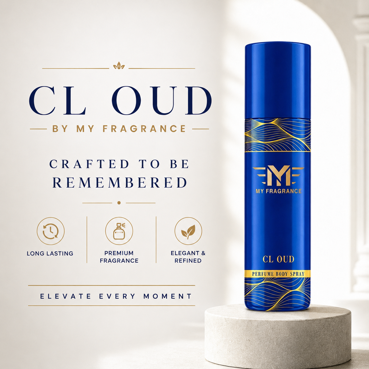 My Fragrance Cl oud Deo Body Spray | 24h Long Lasting Freshness, No Gas, Bold 115ml Each Deodorant Spray  -  For Men (Copy)