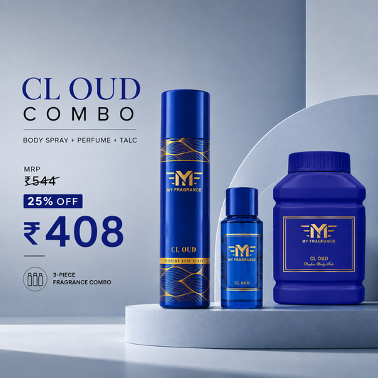 My Fragrance CL OUD 3-Piece Combo | Body Spray 115ml + Perfume 30ml + Talc 100g | 25% OFF