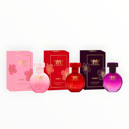 Women’s Perfume Combo — Flirty + Kyara + Slay