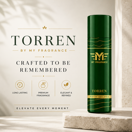My Fragrance Torren Deo Body Spray | 24h Long Lasting Freshness, No Gas, Bold Masculine Deodorant Spray  -  For Men