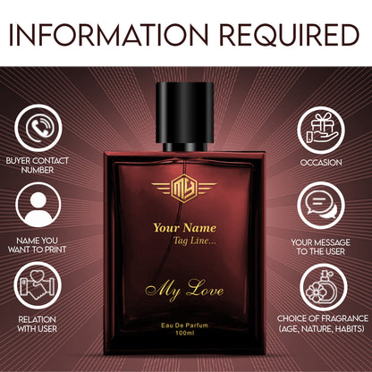 Luxury Personalized Handcrafted Perfume For Men And Women 100ml - MY FRAGRANCE COMPANY