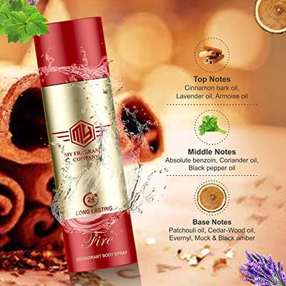 Original Magic-Fire-Royal Deodorant Unisex 165ml Each| Deodorant Spray (495 Ml, Pack Of 3) - MY FRAGRANCE COMPANY