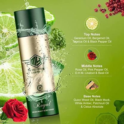 Original Magic-Fire-Royal Deodorant Unisex 165ml Each| Deodorant Spray (495 Ml, Pack Of 3) - MY FRAGRANCE COMPANY