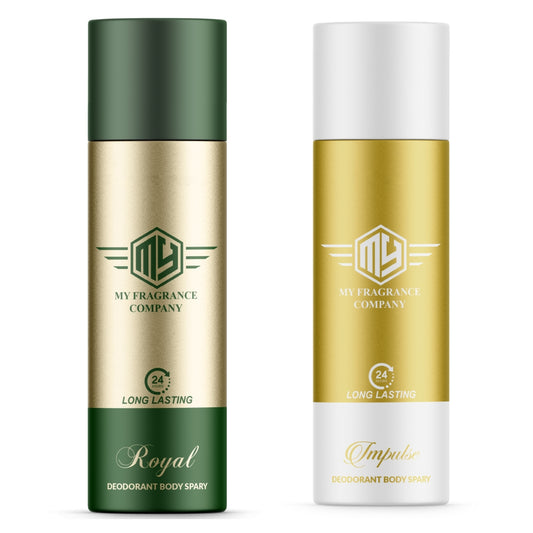 Deodorant Original Royal and Impulse Set For Men & Women 165ml| Deodorant Spray - For Men & Women (330 Ml, Pack Of 2)